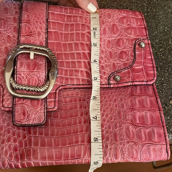 Jessica Simpson Pink Crocodile Pattern Clutch - Picture 5 of 5
